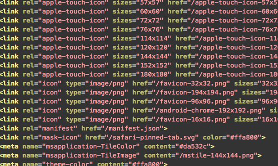A million formats of favicon codes so your desired image shows when bookmarked.